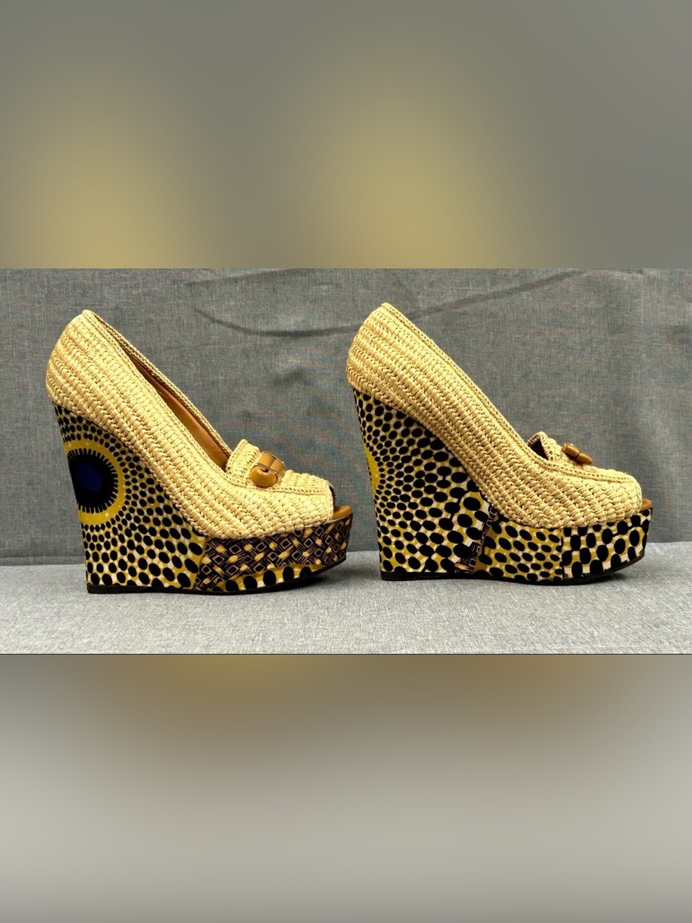 Burberry Prorsum Spring 2012 Runway Raffia Platform Wedges